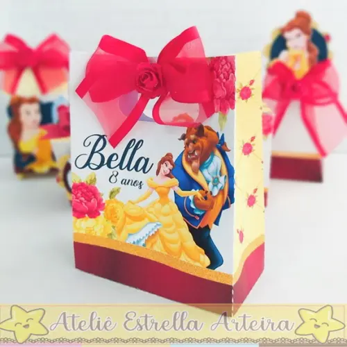 Sacolinha Tema a Bela e a Fera
