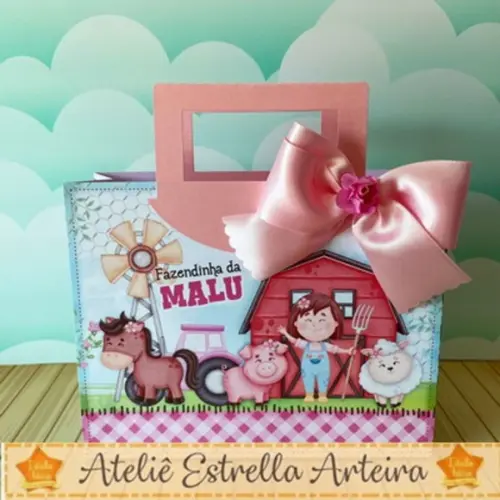 Sacolinha Tema Fazendinha Menina