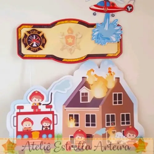 TOPO DE BOLO BOMBEIROS