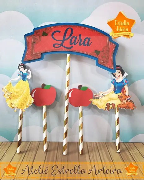 TOPO DE BOLO BRANCA DE NEVE