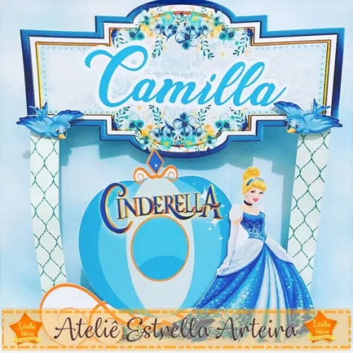 TOPO DE BOLO CINDERELA