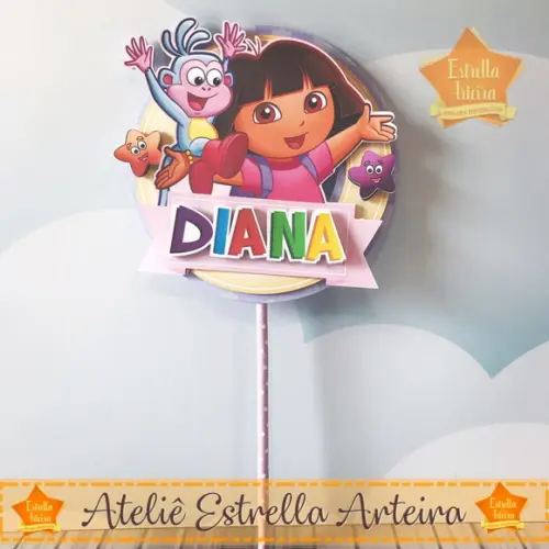 TOPO DE BOLO DORA AVENTUREIRA
