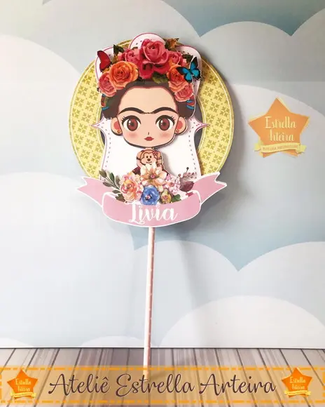 TOPO DE BOLO FRIDA KAHLO