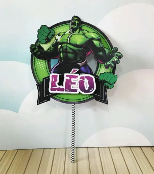 TOPO DE BOLO HULK