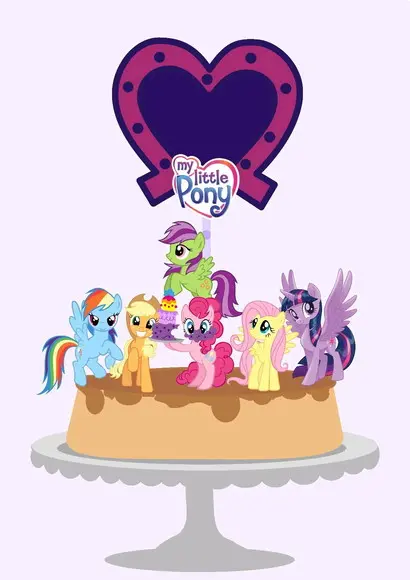 TOPO DE BOLO MY LITTLE PONY