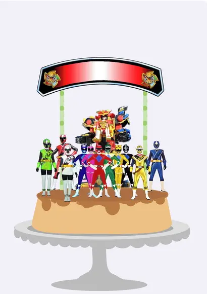 TOPO DE BOLO POWER RANGERS