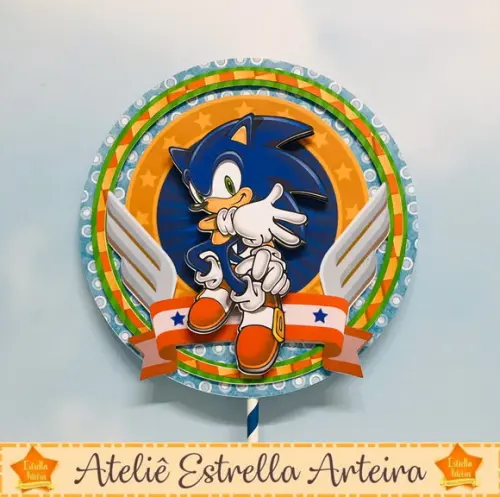 TOPO DE BOLO SONIC