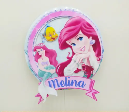 Topo De Bolo Tema Ariel