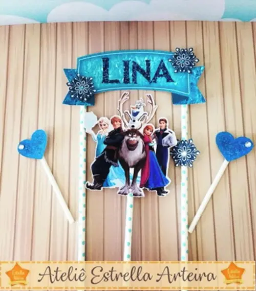 Topo De Bolo Tema Frozen