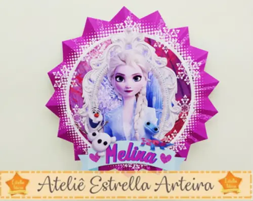 Topo De Bolo Tema Frozen