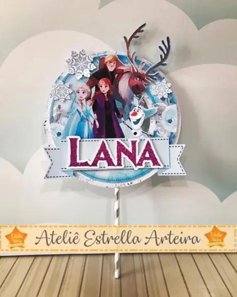 Topo De Bolo Tema Frozen