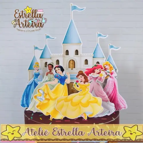 Topo de Bolo Tema Princesas