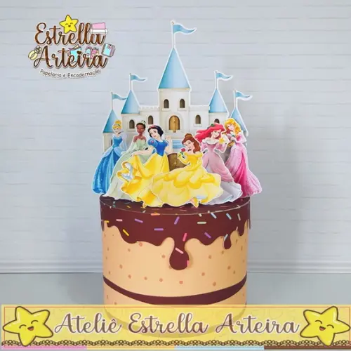 Topo de Bolo Tema Princesas