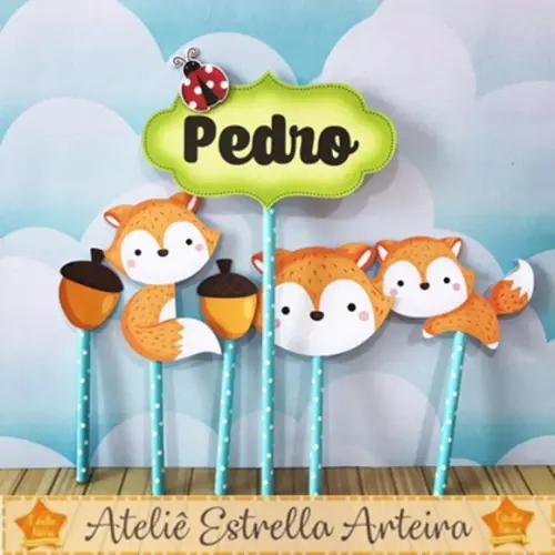 Topo De Bolo Tema Raposinha