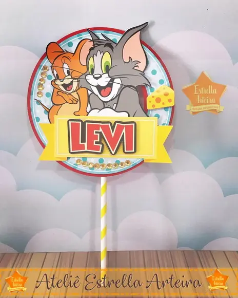 TOPO DE BOLO TOM E JERRY