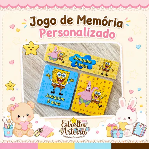 Jogo da Memória Personalizado Bob Esponja
