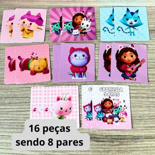 Jogo da Memória Personalizado A casa mágica da Gabby