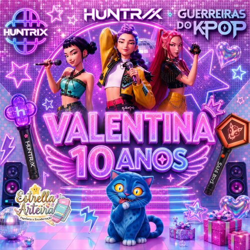 Pedido Especial  - Festa na escola - Tema Guerreiras do KPOP