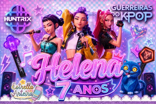 Pedido Especial  - Festa na escola - Tema Guerreiras do KPOP