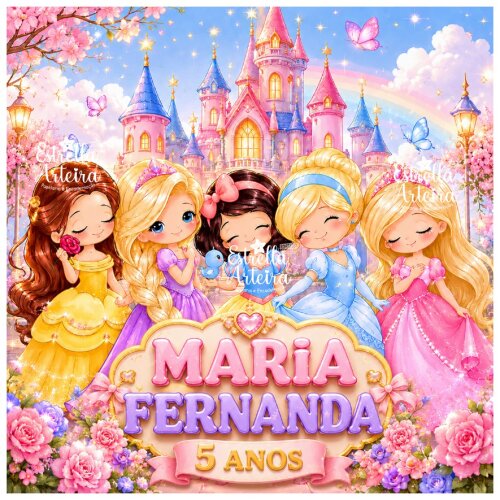 Pedido Especial  - Festa na escola - Princesas Disney