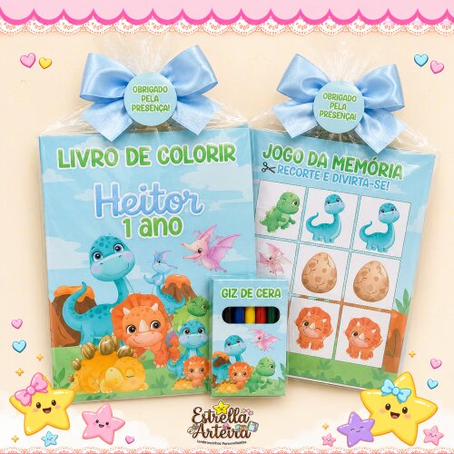 Revistinha de colorir - Tema Dinossauros