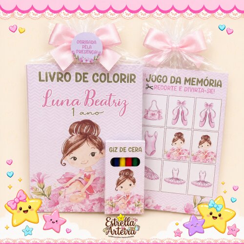 Revistinha de colorir - Tema Bailarina