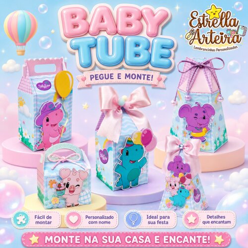 30 Caixinhas PEGUE E MONTE - Tema Baby Tube
