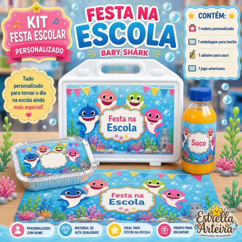 Kit festa escolar - Tema Baby Shark