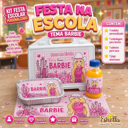Kit festa escolar - Tema Barbie