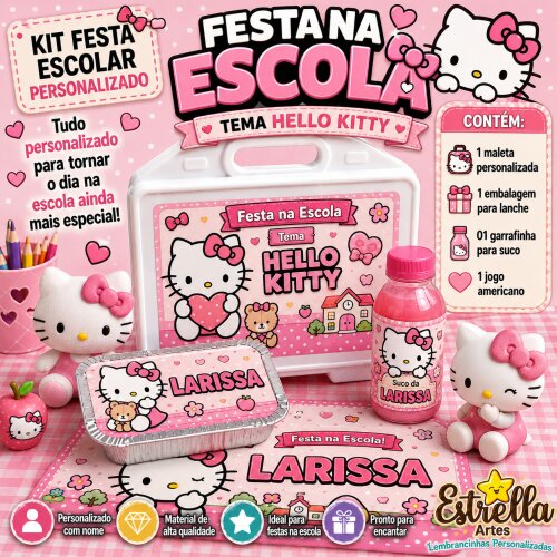 Kit festa escolar - Tema Hello Kitty