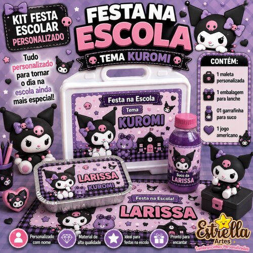 Kit festa escolar - Tema Kuromi