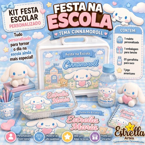 Kit festa escolar - Tema Cinnamoroll