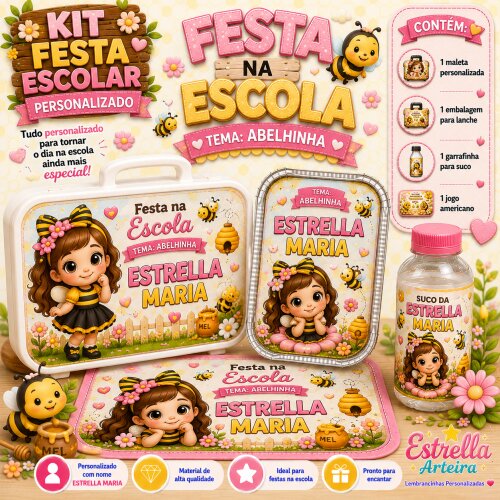 Kit festa escolar - Tema Abelhinha