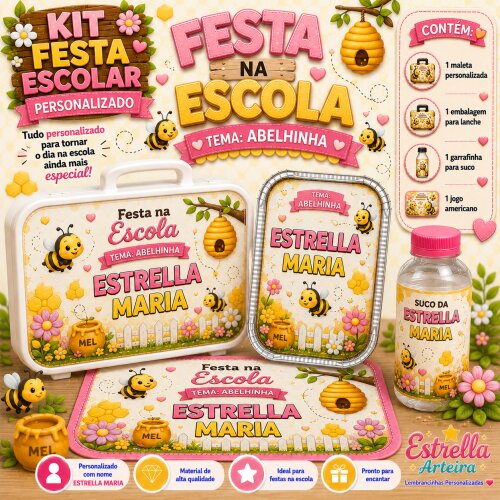 Kit festa escolar - Tema Abelhinha