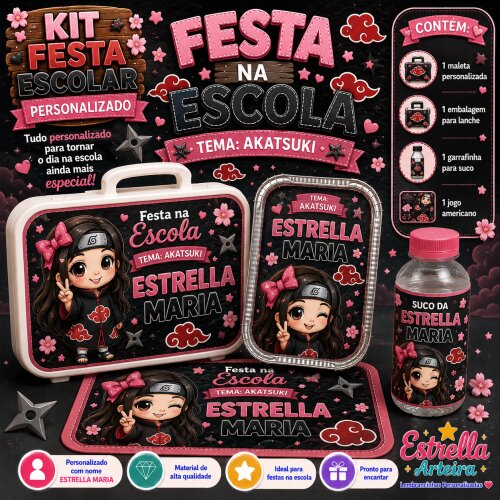 Kit festa escolar - Tema Akatsuki