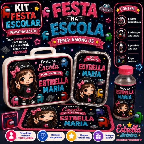 Kit festa escolar - Tema Among Us