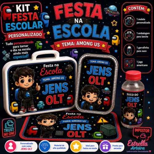 Kit festa escolar - Tema Among Us