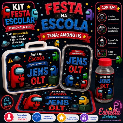 Kit festa escolar - Tema Among Us