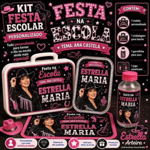 Kit festa escolar - Tema Ana Castela