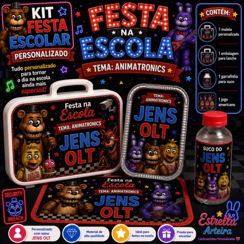 Kit festa escolar - Tema Animatronics