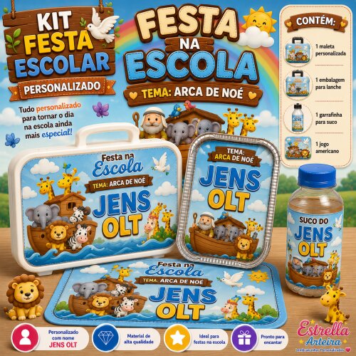 Kit festa escolar - Tema Arca de Noé