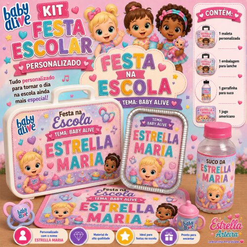 Kit festa escolar - Tema Baby Alive
