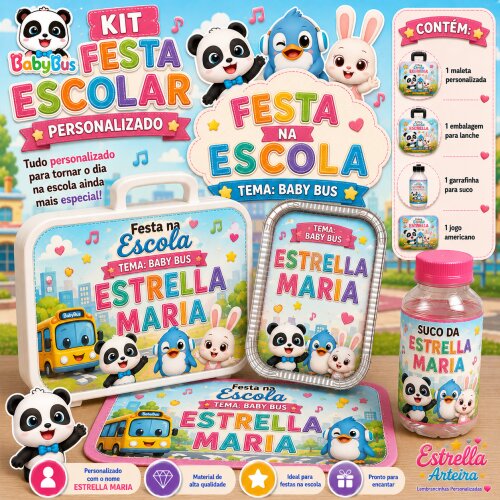 Kit festa escolar - Tema Baby Bus