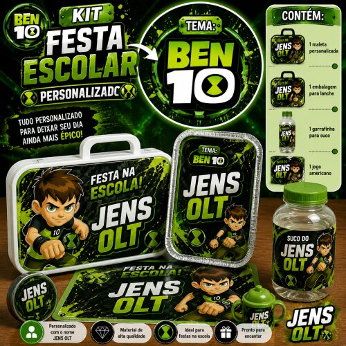 Kit festa escolar - Tema Ben 10