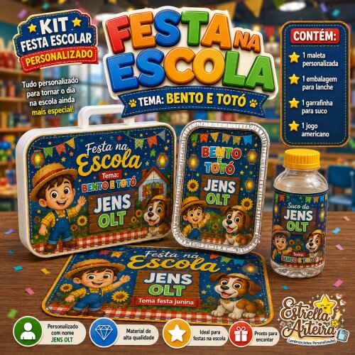 Kit festa escolar - Tema Bento e Totó