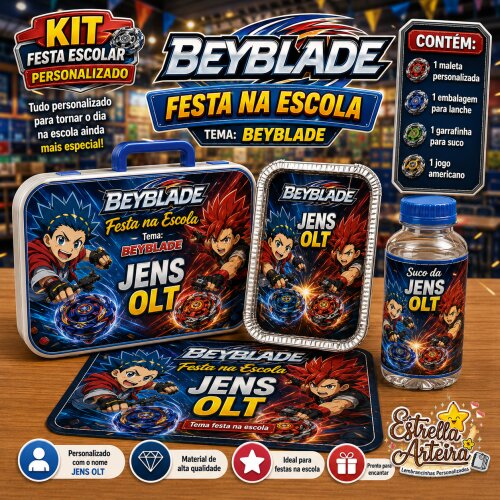 Kit festa escolar - Tema Beyblade