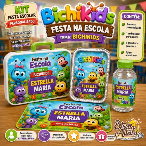 Kit festa escolar - Tema Bichikids