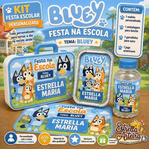 Kit festa escolar - Tema Bluey