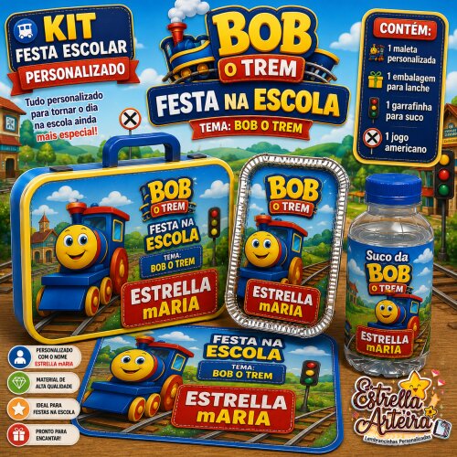 Kit festa escolar - Tema Bob o Trem