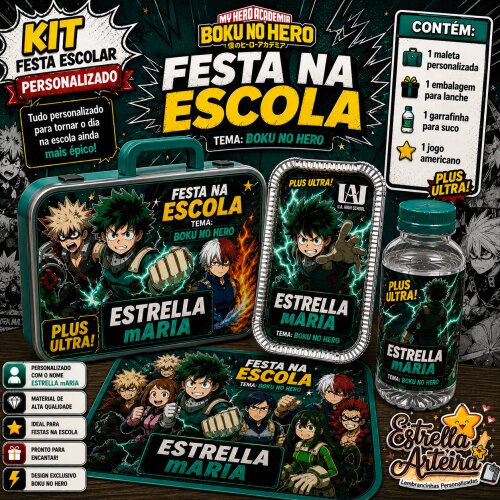 Kit festa escolar - Tema Boku no Hero